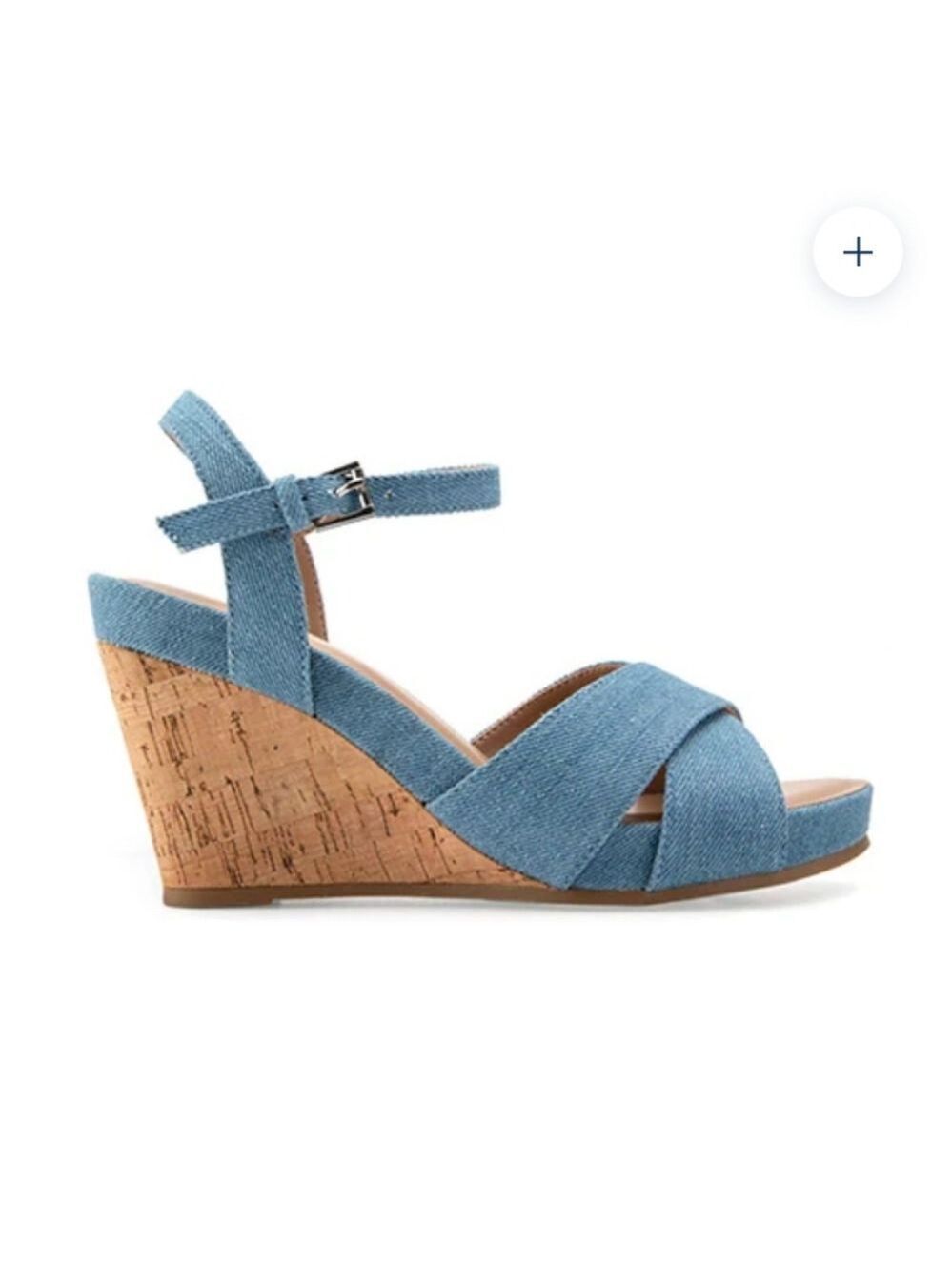 Aerosoles Pastel Wedge Sandal in Denim